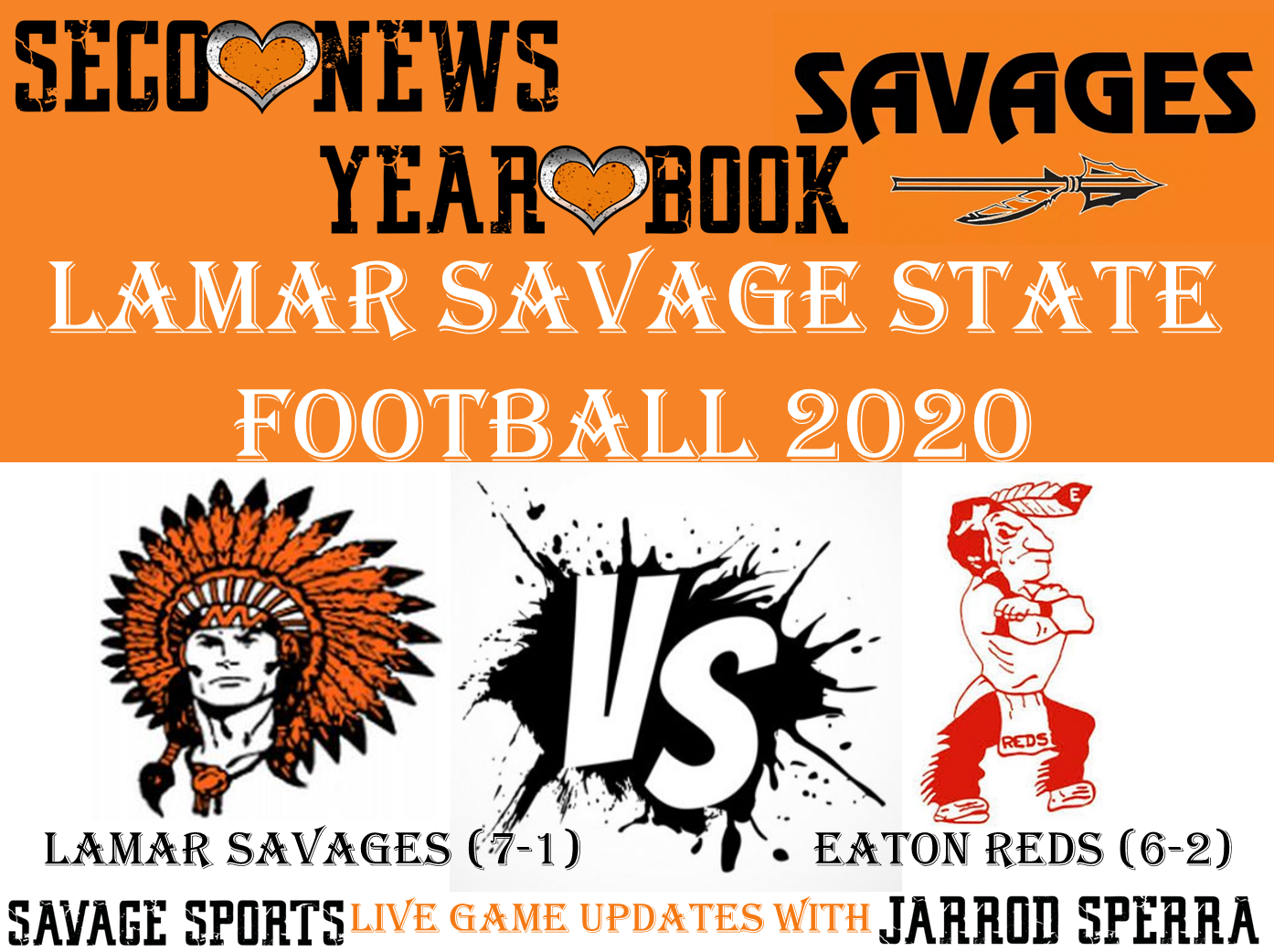 Lamar Savages State Football Yearbook LIVE cover seconews.com